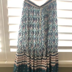 Turquoise Boho Skirt NWOT